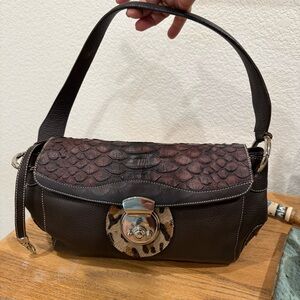 Puntotres Women's Purse - Hand Bag Brown Made in Spain Genuine Leather